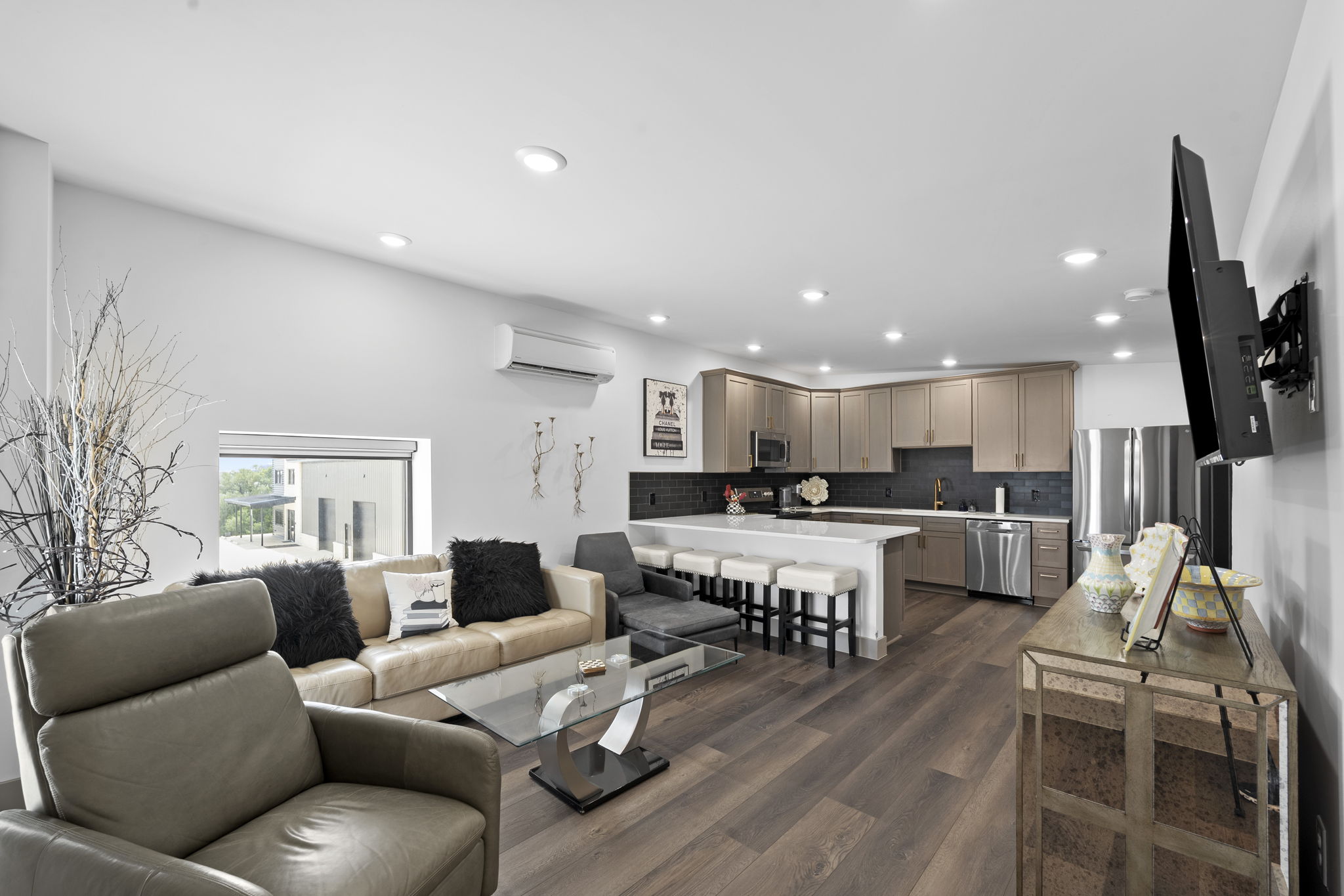 Living space with kitchen