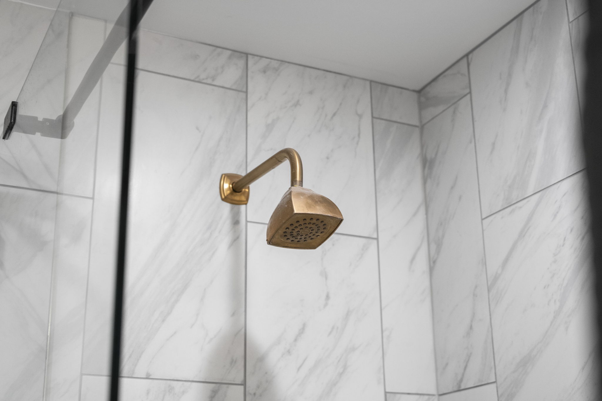 Gold shower head detail